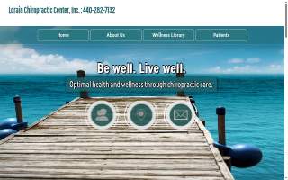 Lorain Chiropractic Center website