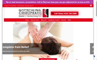 Gottschling Chiropractic Center, Inc. website