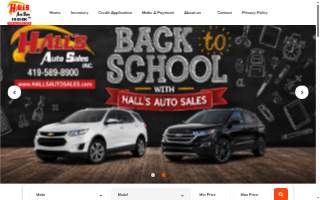 Hall's Auto Sales Inc website