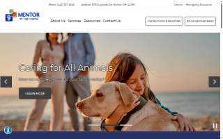 Mentor Animal Hospital website