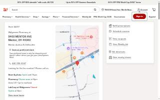 Walgreens Pharmacy website