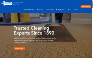 Martin Carpet Cleaning Company website