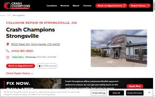 Crash Champions Collision Repair Strongsville website
