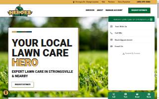 Heroes Lawn Care of Strongsville website