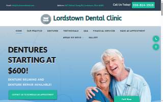 Lordstown Dental Clinic website