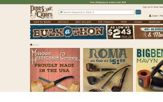 Pipes & Pleasures Cigar Lounge website