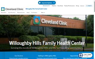 Cleveland Clinic - Willoughby Hills Family Health Center website