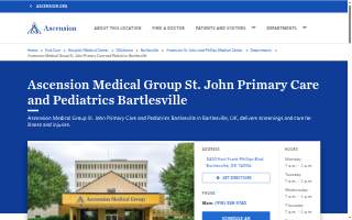 Ascension Medical Group St. John Primary Care and Pediatrics Bartlesville website