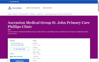 Ascension Medical Group St. John Primary Care Phillips Clinic website