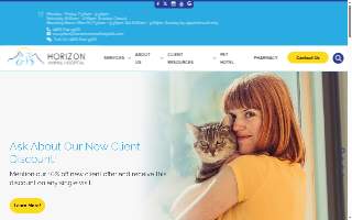 Horizon Animal Hospital website