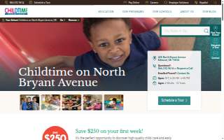 Childtime on North Bryant Avenue website