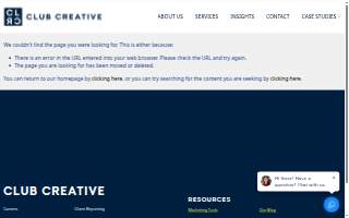 Club Creative website