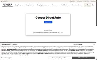 Cooper Direct Auto website