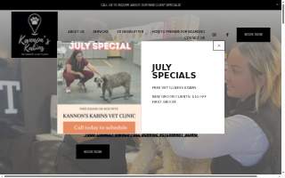 Kannon's Kabins Pet Resort & Vet Clinic website