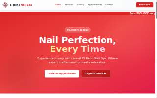 El Reno Nail Spa website