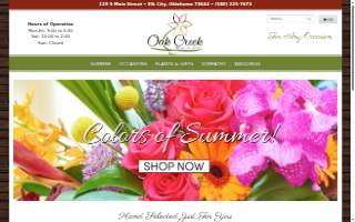Oak Creek Floral and Gifts website