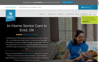 Comfort Keepers Home Care of Enid website