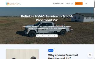 Essential Heating and Air website
