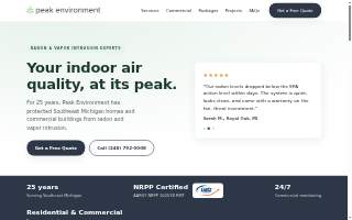 Peak Environment website