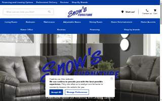 Snows Furniture Enid website