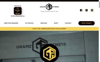 Gramz Fitness website