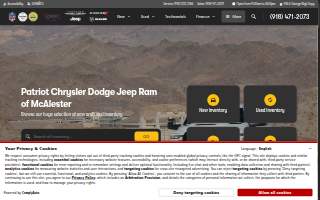 Patriot Chrysler Dodge Jeep RAM of McAlester website