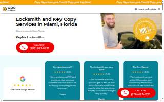 KeyMe Locksmiths of Miami website