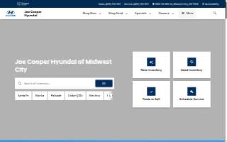 Joe Cooper Hyundai of Midwest City website