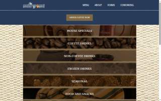 The Underground Coffee + Coworking website