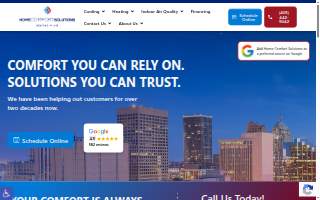 Home Comfort Solutions website