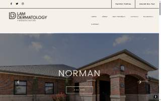 Lam Dermatology + Associates, Norman Location website