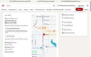 Walgreens Pharmacy website