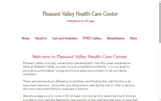 Pleasant Valley Health Care website