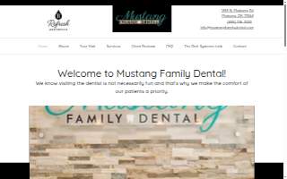 Mustang Family Dental website