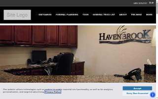 Havenbrook Funeral Home website