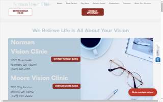 Norman Vision Clinic website