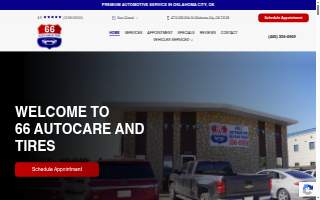 66 Auto Care & Tires website