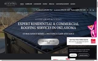 A Step Above Roofing website