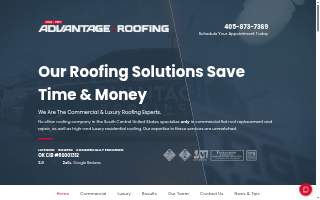 Advantage Roofing website