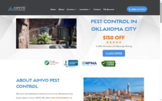 AIMVO Pest Control of Oklahoma City website
