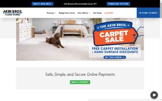 Akin Bros. Floor Stores website