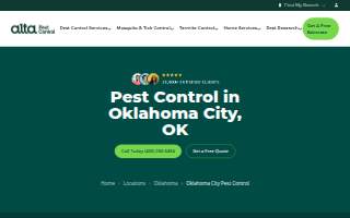 Alta Pest Control of Oklahoma City website