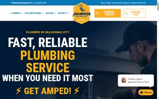 Amped Plumbing Heating Air Conditioning website