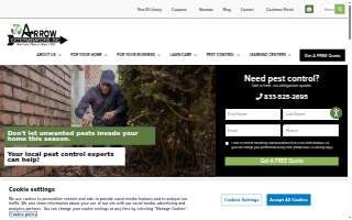 Arrow Exterminators, Inc. website
