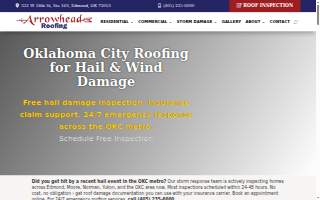 Arrowhead Roofing - OKC website