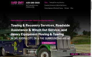 Bad Day Towing Company website