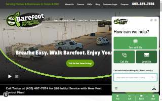 Barefoot Mosquito and Pest Control - Oklahoma City, Oklahoma website