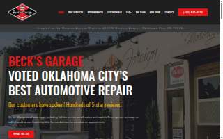 Beck's Garage website
