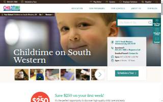 Childtime on South Western website