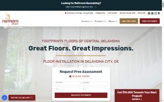 Footprints Floors of Central Oklahoma website